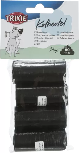 Trixie Pungi igienice pentru câini 4 x 20 buc. negru