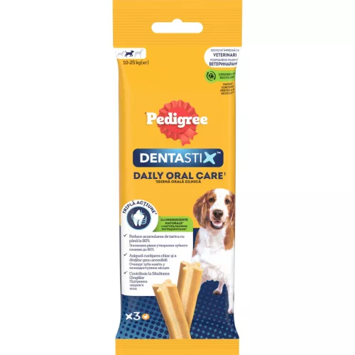 Pedigree DentaStix batoane dentare pentru câini de talie medie 77 g