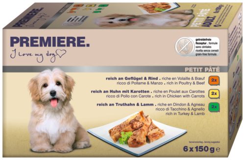 Premiere I Love My Dog Hrană umedă pentru câini adulți 6 sortimente, 6x150 g