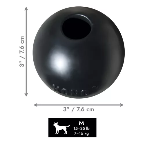 KONG Ball Extreme Jucărie pentru câini M-L negru
