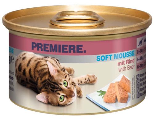 Premiere Soft Mousse Hrană pentru pisici adulte cu vită 85 g