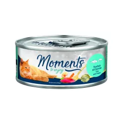   Moments Hrană umedă pentru pisici adulte cu ton și creveți în sos 70 g