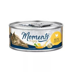   Moments Hrană umedă pentru pisici adulte cu pui și ou în sos 70 g