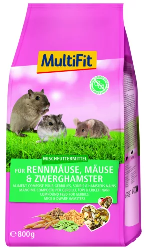 MultiFit Hrană pentru șoareci și hamsteri pitici 800g
