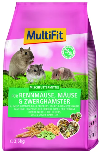 MultiFit Hrană completă pentru șoareci, gerbili și hamsteri pitici 2,5 kg