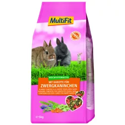 MultiFit Hrană pentru iepuri pitici, cu morcovi 5 kg