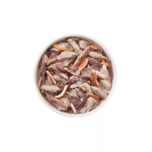 Schesir Hrană umedă completă pentru pisici adulte cu ton și surimi în aspic 85 g