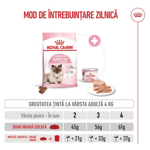 Royal Canin Mother & BabyCat Hrană uscată pentru pisici, mama și puiul 4 kg