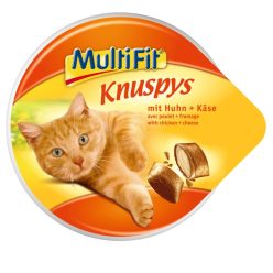   MultiFit Knuspys Recompense pentru pisici, cu pui și brânză 60g
