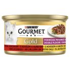 Gourmet Gold Duo Hrană umedă pentru pisici cu vită și pui 85 g
