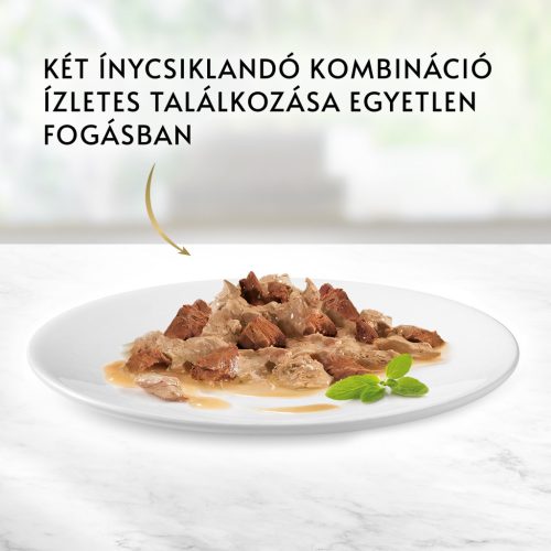 Gourmet Gold Duo Hrană umedă pentru pisici cu vită și pui 85 g