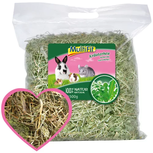 MultiFit Hrană pentru mamifere mici, cu fân și ierburi 500g
