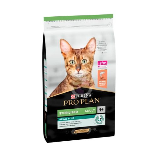 Pro Plan Sterilised Renal Plus Adult 1+ Hrană uscată pentru pisici, cu somon 10 kg