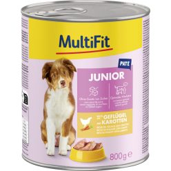   MultiFit Pate Hrană umedă pentru câini juniori cu pasăre şi morcovi 800 g


