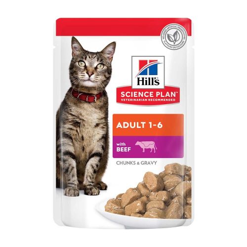 Hill's Hrană umedă pentru pisici adulte, cu vită 85 g