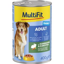  MultiFit Ragout Hrană umedă pentru câini adulţi cu iepure şi morcovi 400 g