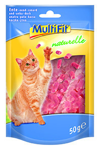 MultiFit Naturelle Recompensă pentru pisici, cu rață 50g