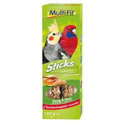   MultiFit Sticks Recompensă pentru papagali, cu miere și alune 2x90g