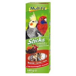  MultiFit Sticks Recompensă pentru papagali, cu fructe de pădure 2x90g