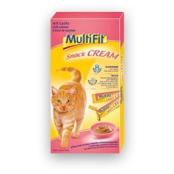   MultiFit Snack Recompensă cremoasă pentru pisici, cu somon 7x15g