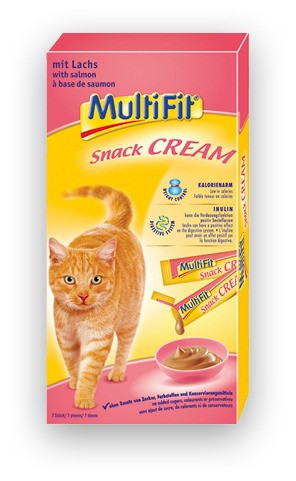 MultiFit Snack Recompensă cremoasă pentru pisici, cu somon 7x15g