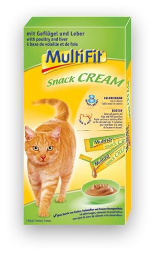MultiFit Snack Recompensă cremoasă pentru pisici, cu ficat 7x15g