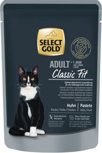 Select Gold Classic Fit Hrană umedă pentru pisici cu pui 85 g