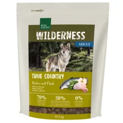   Real Nature Wilderness Hrană pentru câini adulți, cu pui și pește 1 kg