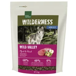   Real Nature Wilderness Hrană uscată pentru câini adulți, cu cal și bovine 1 kg