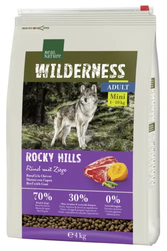 Real Nature Wilderness Hrană uscată pentru câini adulți, cu capră 4 kg