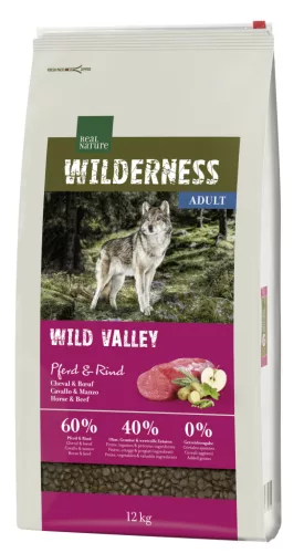 Real Nature Wilderness Hrană uscată pentru câini adulți, cu cai și bovine 12 kg