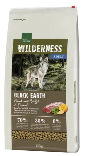 Real Nature Wilderness Hrană uscată pentru câini adulți, cu struț și bivoliță 12 kg