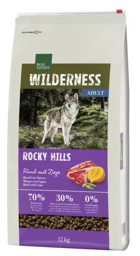 Real Nature Wilderness Hrană uscată pentru câini adulți, cu capră și vită 12 kg