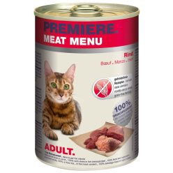   Premiere Meat Menu Hrană pentru pisici adulte cu vită 400 g