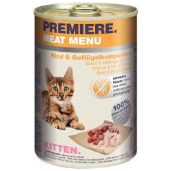   Premiere Meat Menu Hrană pentru puii de pisică cu vită și pasăre 400 g