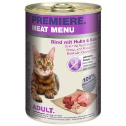   Premiere Meat Menu Hrană pentru pisici adulte cu vită și vițel 400 g