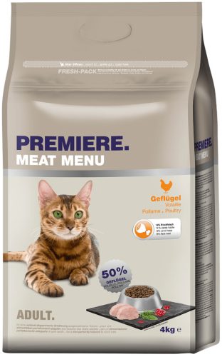 Premiere Meat Menu Hrană pentru pisici adulte cu pasăre 4 kg