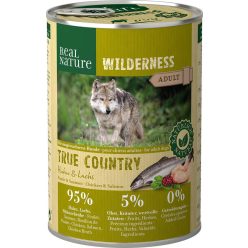   Real Nature Wilderness Hrană pentru câini adulți, cu pui și somon 400g