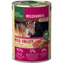   Real Nature Wilderness Wild Valley Hrană pentru câini adulți, cu carne de cal și vită 400g