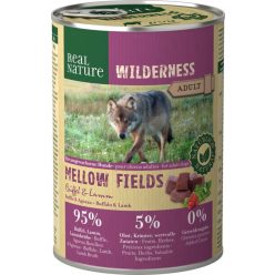   Real Nature Wilderness Mellow Fields Hrană pentru câini adulți, cu miel și bivoliță 400g