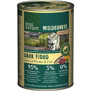 Real Nature Wilderness Hrană pentru câini adulți, cu ren și somon 400g