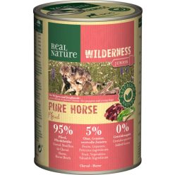   Real Nature Wilderness Hrană umedă pentru câini juniori, cu carne de cal 400 g