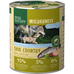   Real Nature Wilderness Hrană pentru câini juniori, cu pui și somon 800g