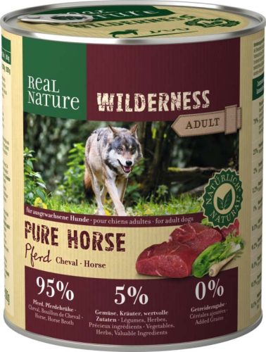 Real Nature Wilderness Hrană umedă pentru câini adulți, cu carne de cal 800 g
