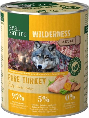 Real Nature Wilderness Hrană pentru câini, cu curcan 800g