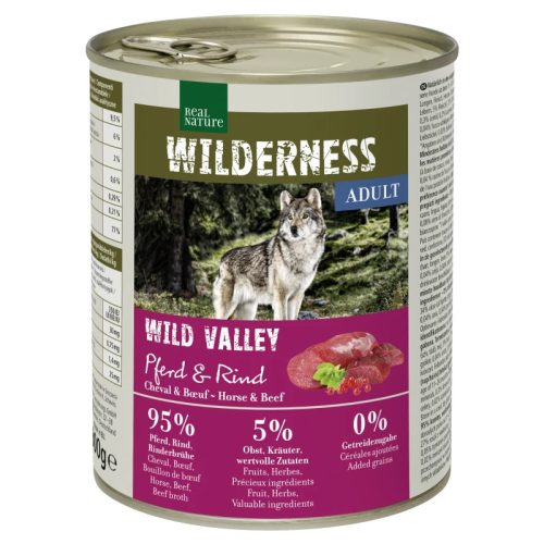Real Nature Wilderness Hrană pentru câini adulți 800 g