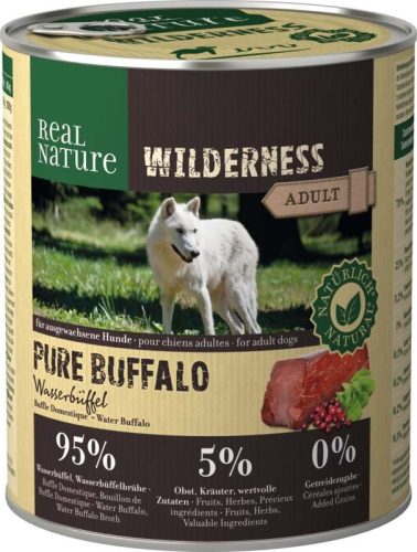 Real Nature Wilderness Hrană umedă pentru câini adulți, cu bivol de apă 800 g