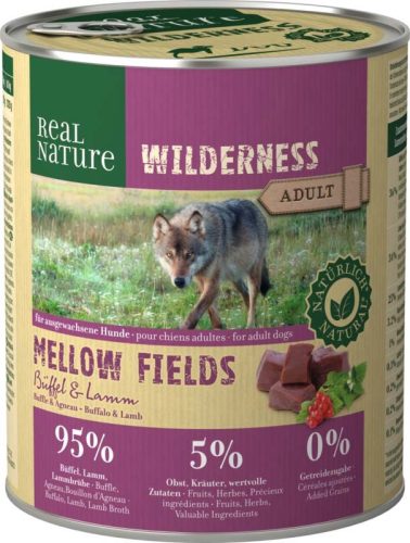 Real Nature Wilderness Hrană pentru câini adulți, cu miel și bivoliță 800g