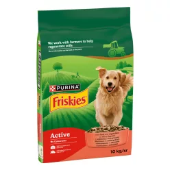 Friskies Active Hrană uscată pentru câini, cu vită 10 kg