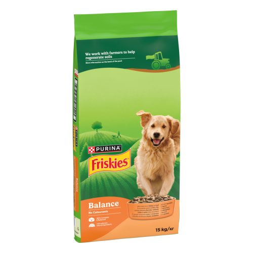 Friskies Balance Hrană uscată pentru câini, cu pui și legume 15 kg